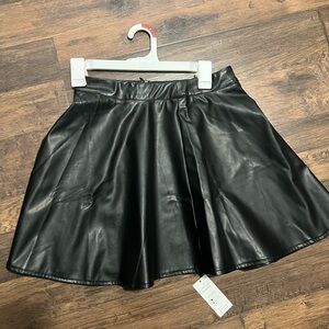 Faux leather skirt